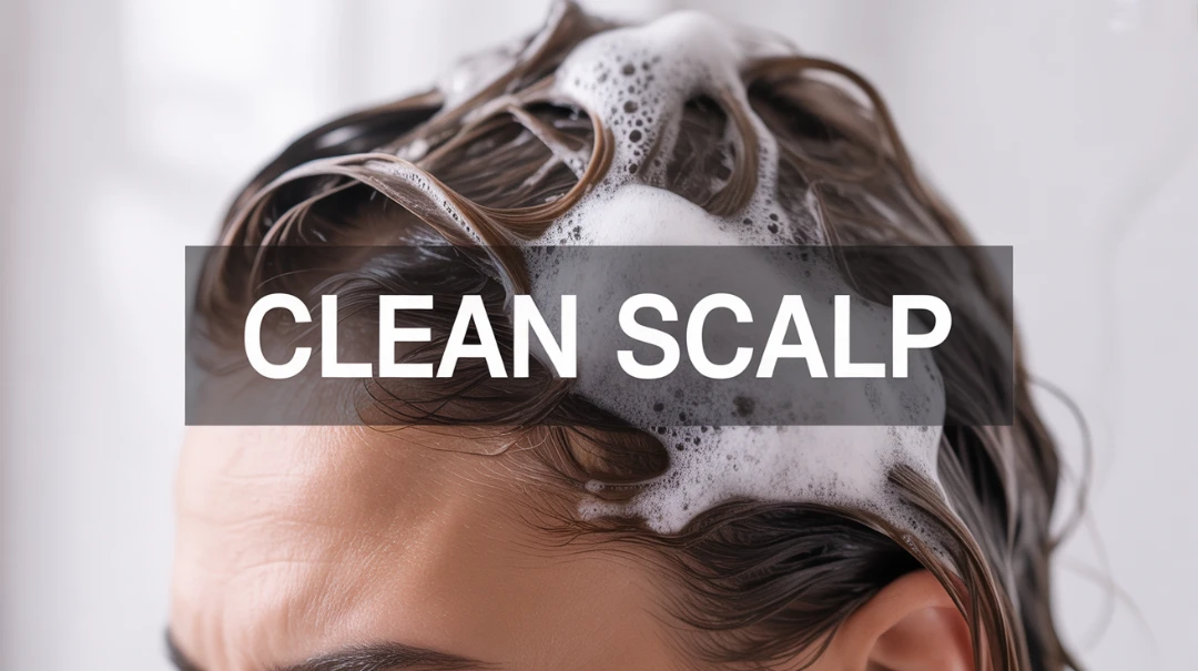 Gentle scalp cleansing with shampoo