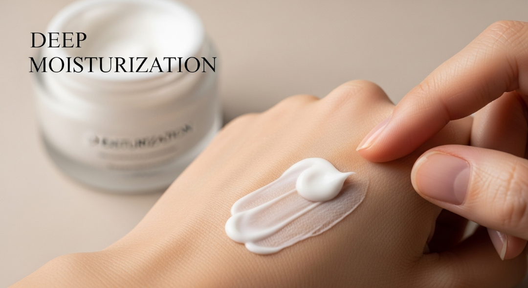 Moisturizer being applied to skin