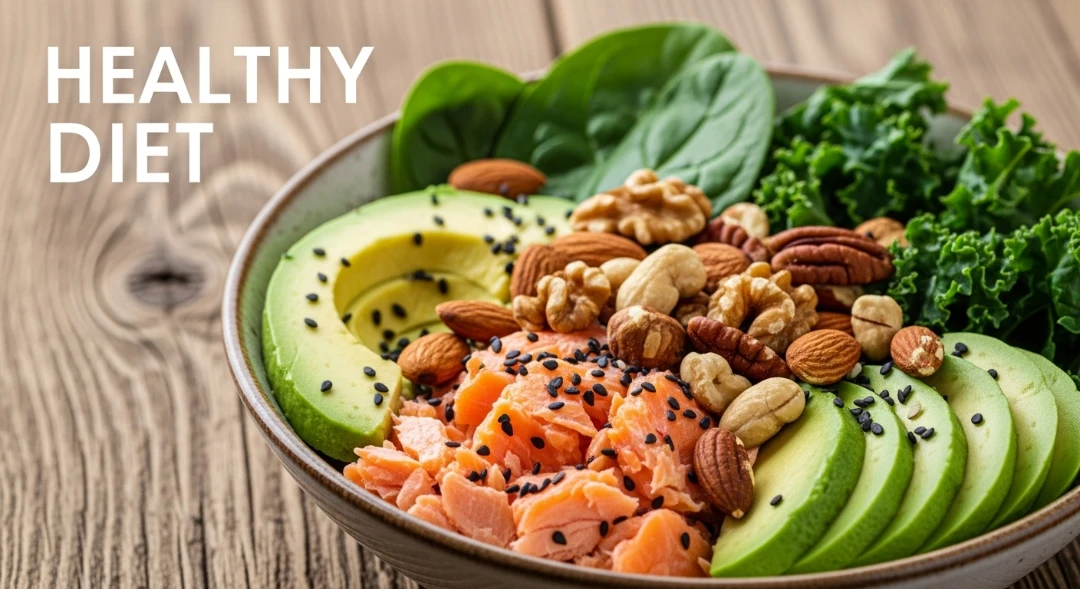 Balanced diet for scalp and hair health