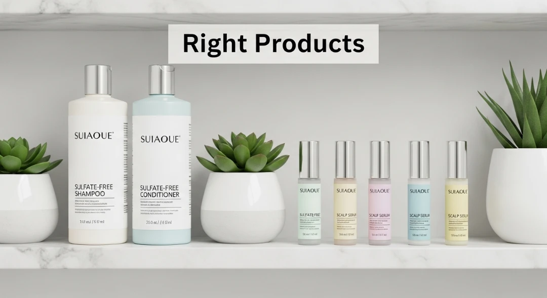 Sulfate-free hair care products for scalp