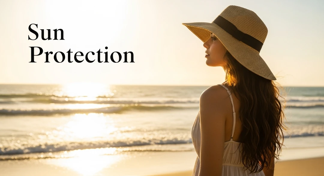 Protecting scalp with hat under the sun