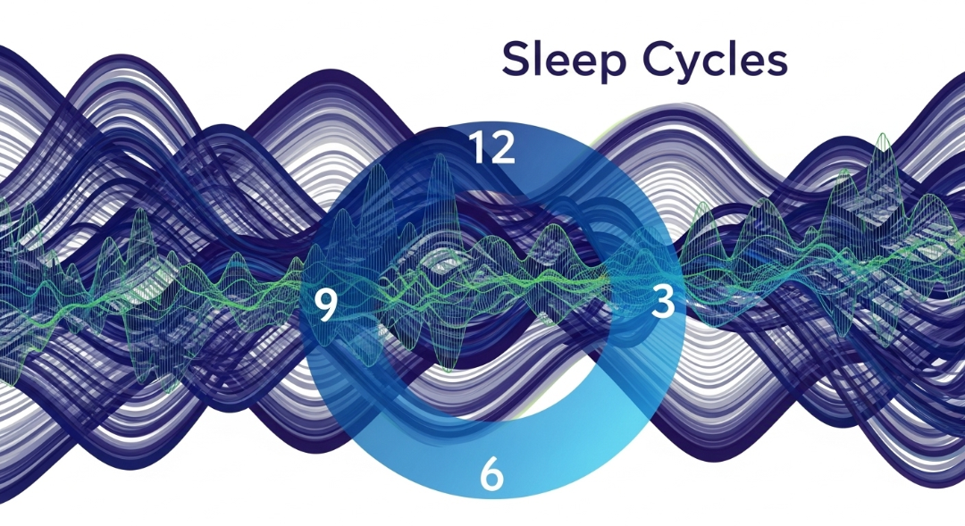 Brain waves and sleep cycles illustration