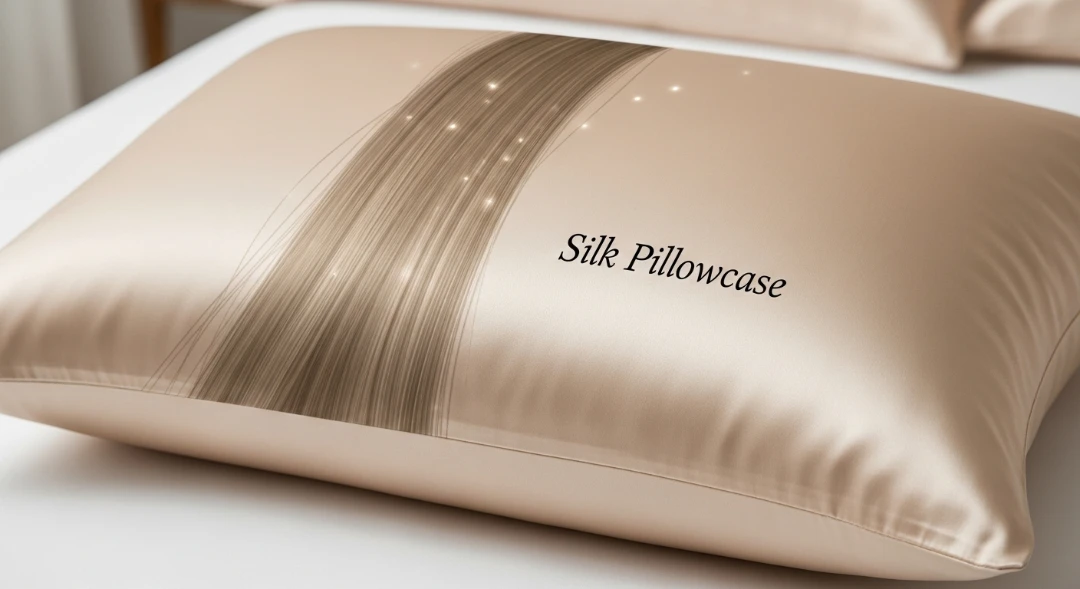 Hair on silk pillowcase