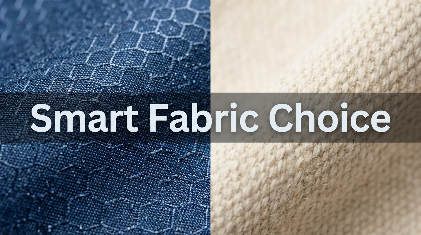  Side-by-side comparison of moisture-wicking synthetic fabric and absorbent cotton.