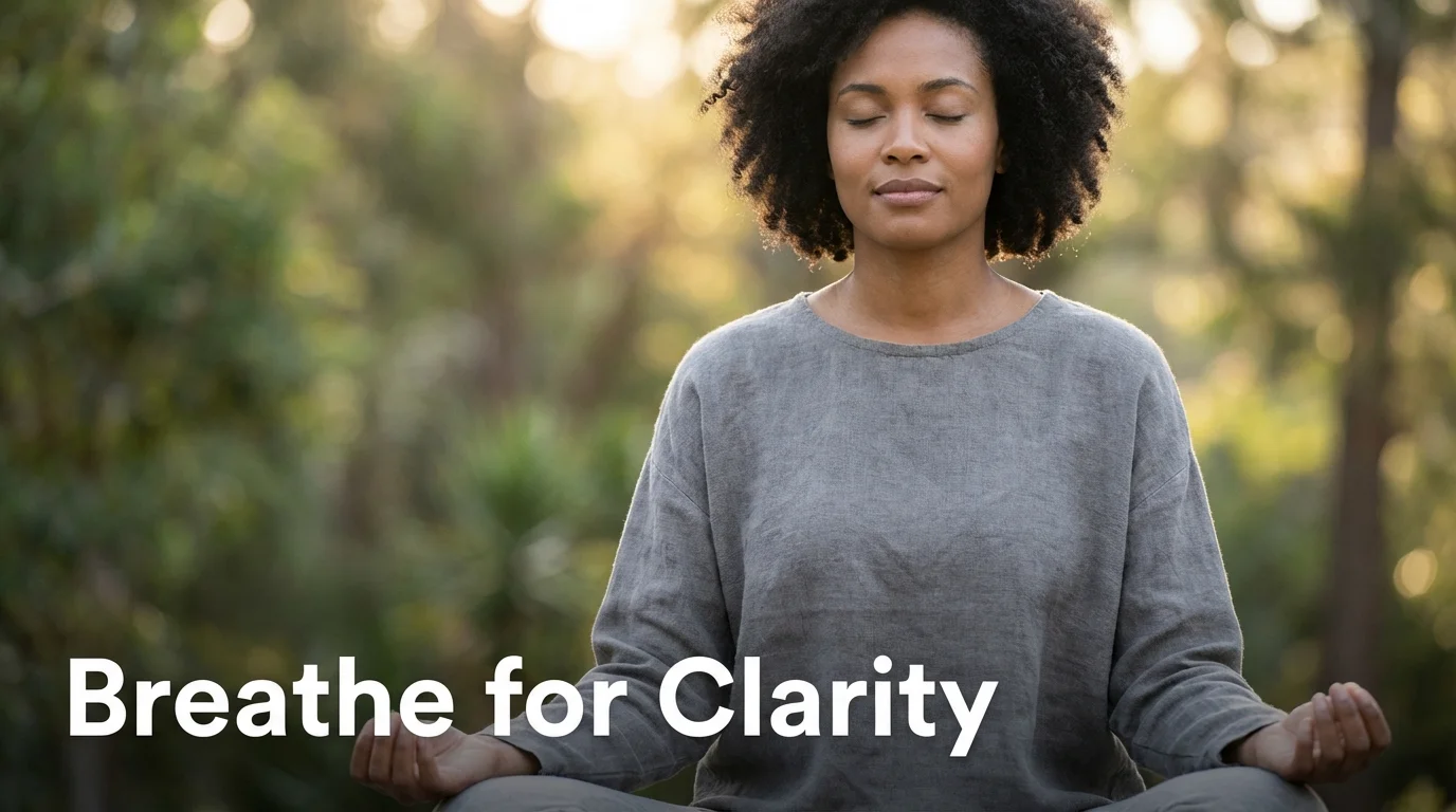 A person practicing morning breathwork to improve oxygenation and mental focus.