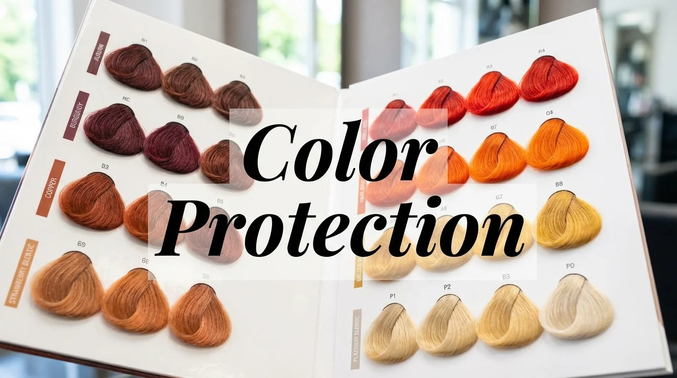 Comparison of vibrant hair color versus faded hair color.