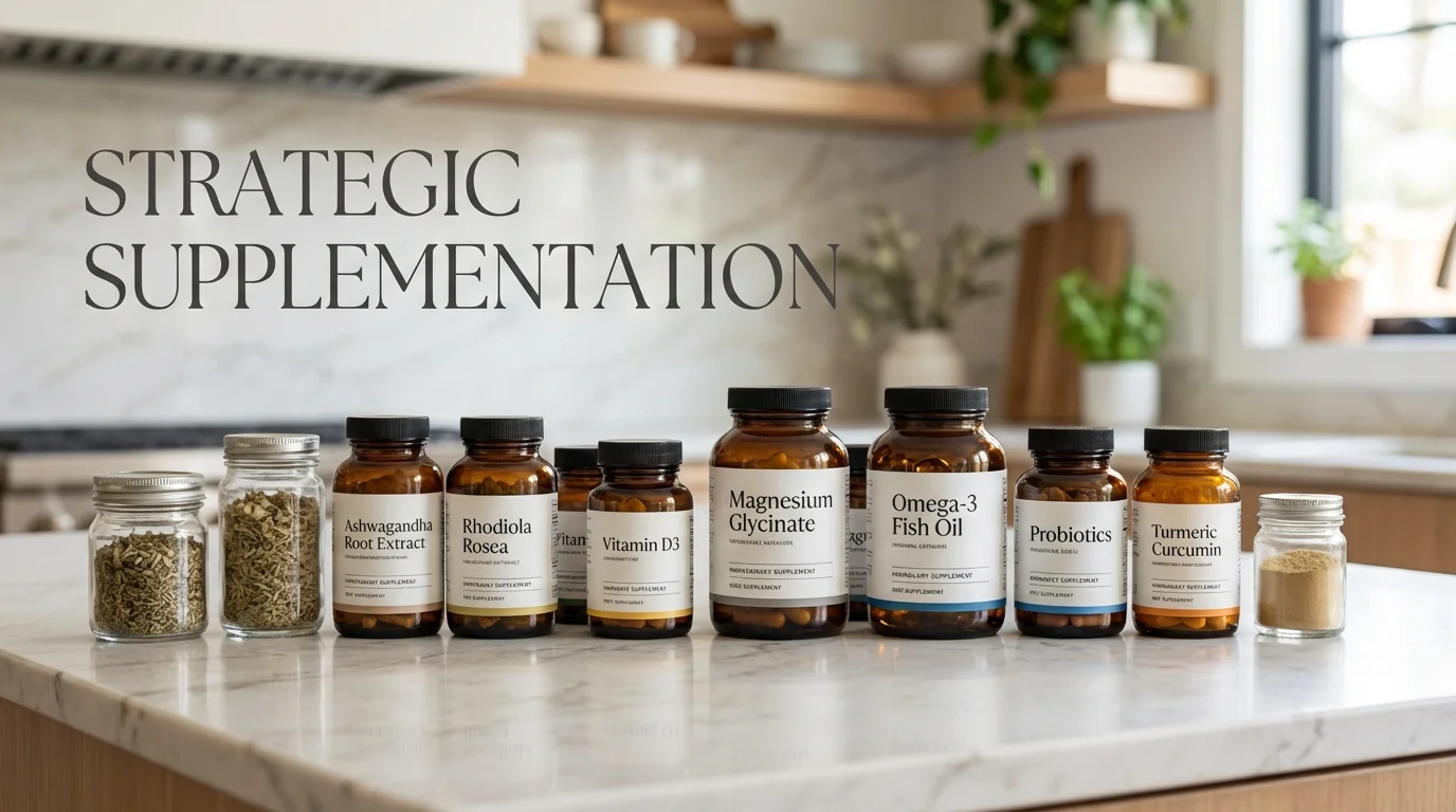 Adaptogenic herbs and supplements for stress management.