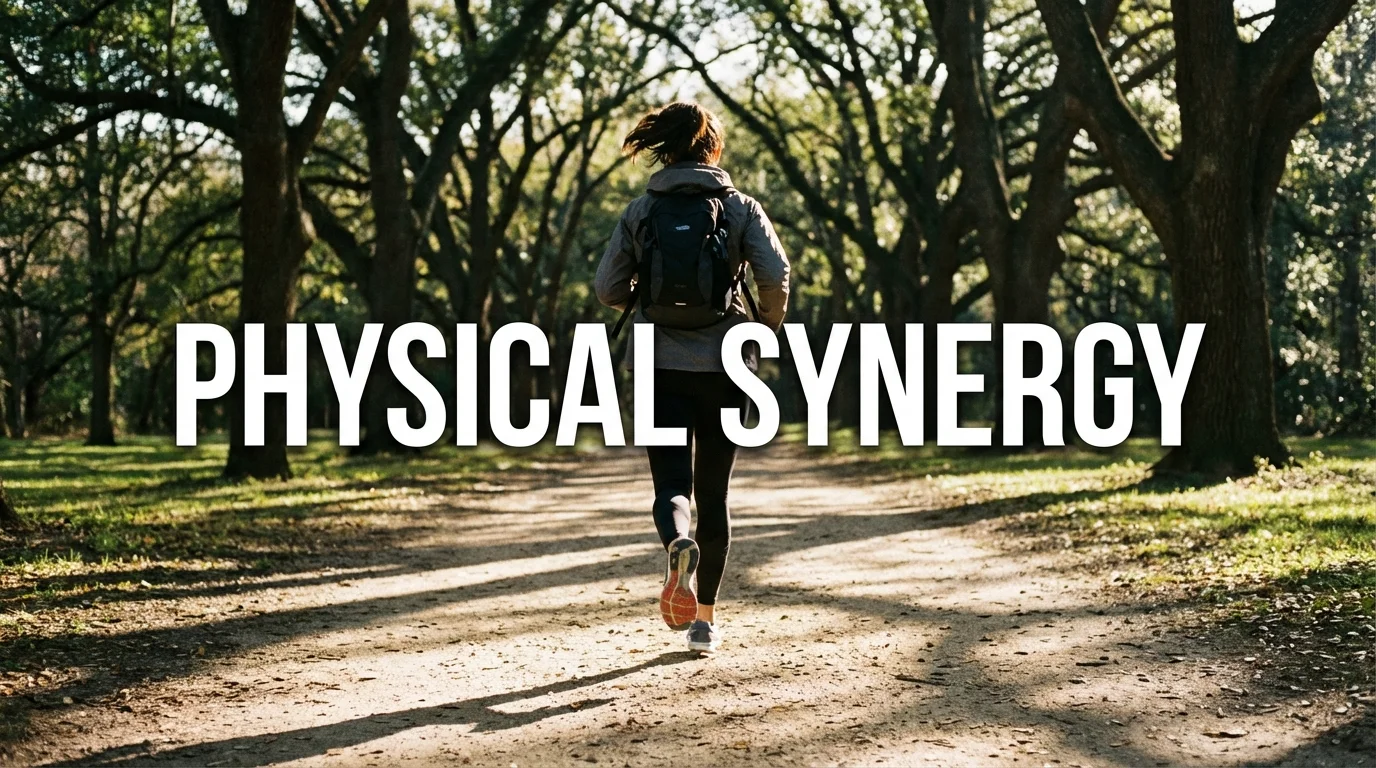 A person exercising outdoors to boost cognitive function.