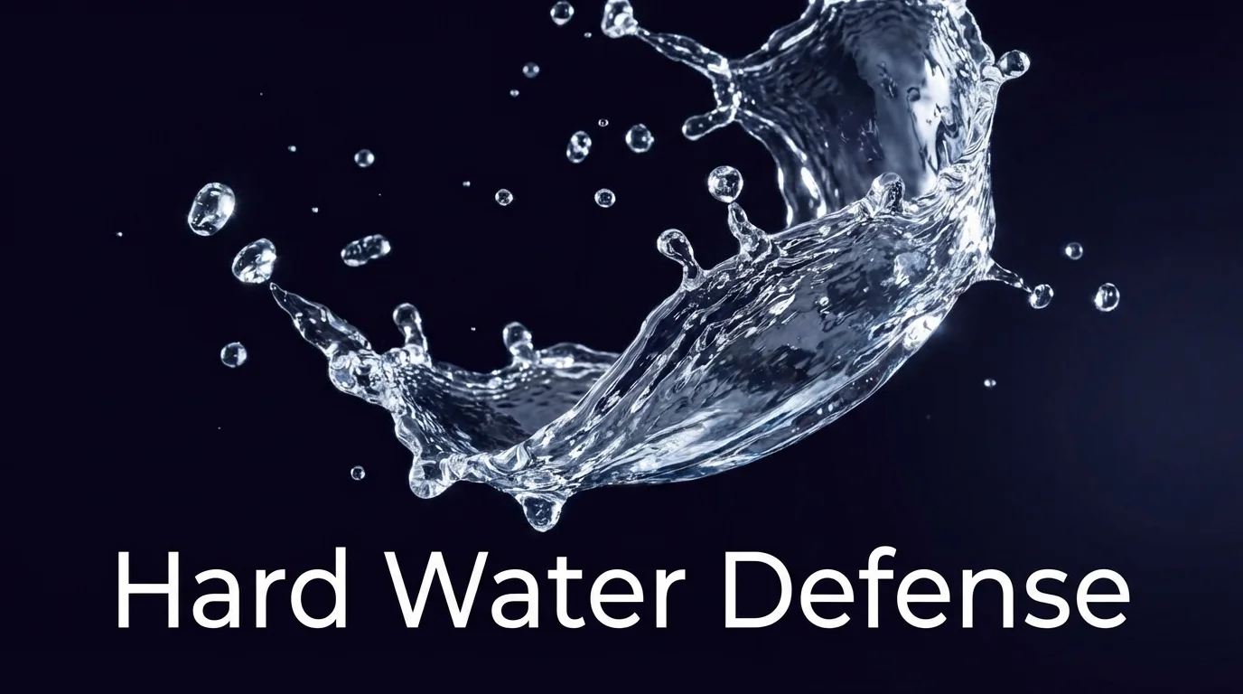 Water splashing to represent the importance of water quality in hair care.