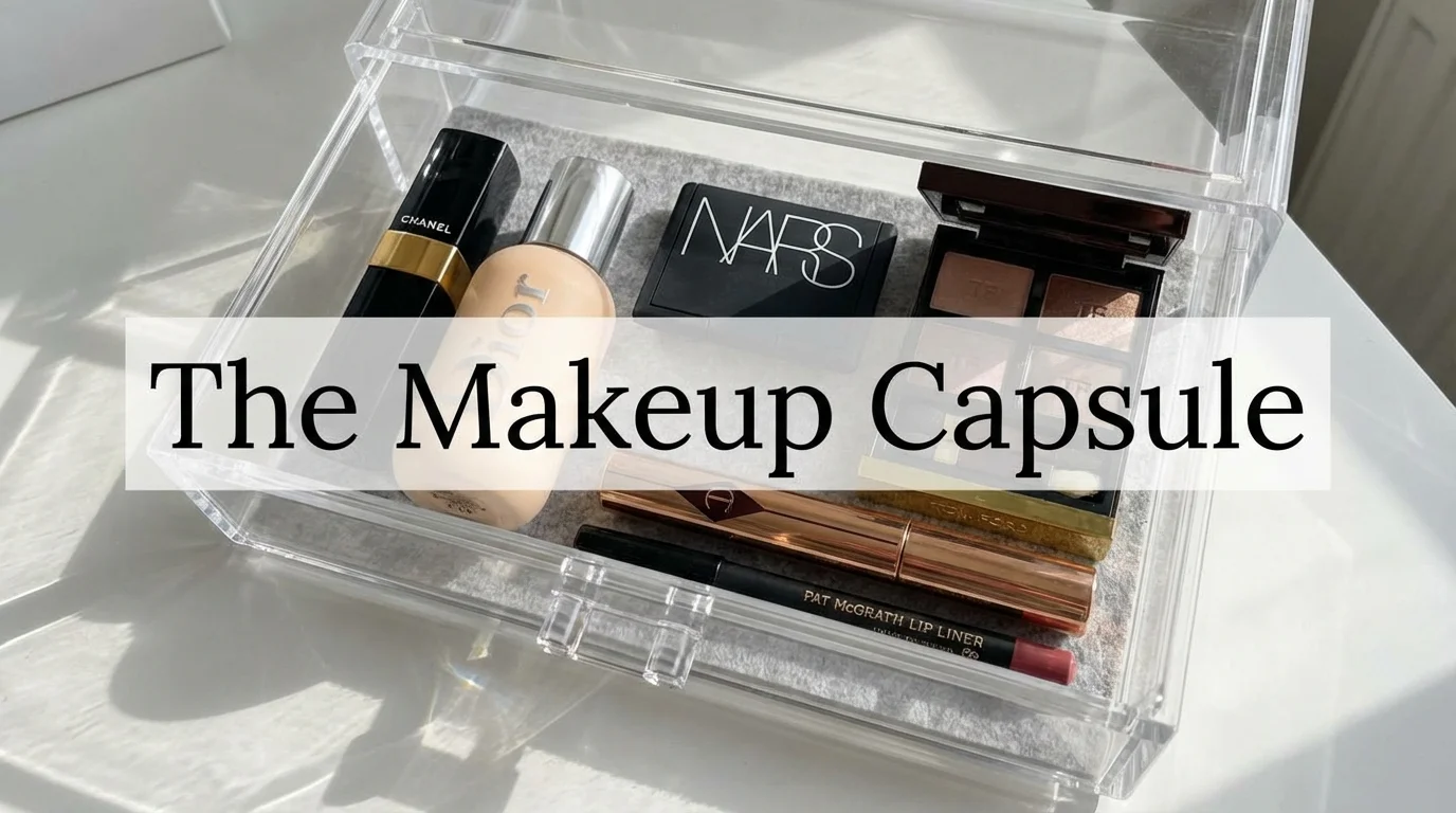 A curated capsule collection of essential makeup products for daily use.