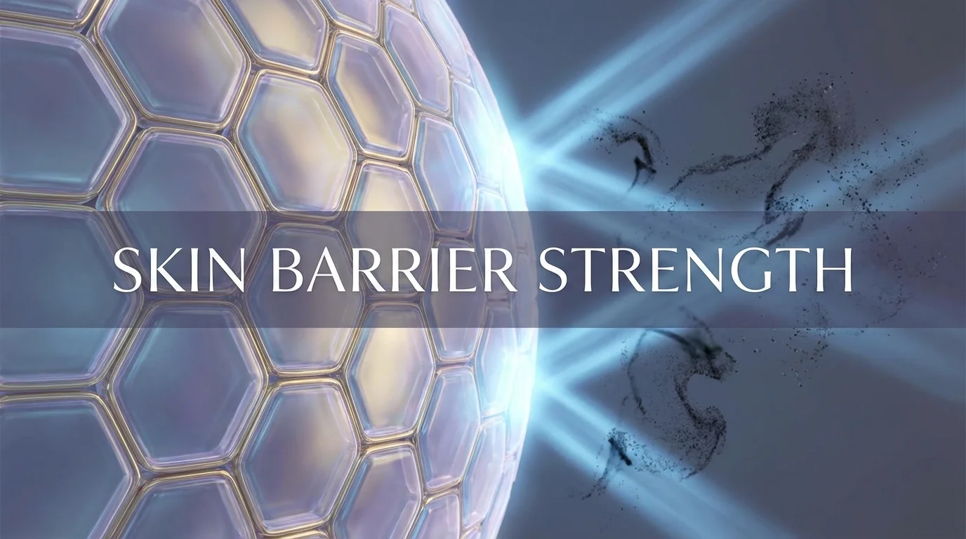 Graphic representation of a healthy and strong skin barrier.