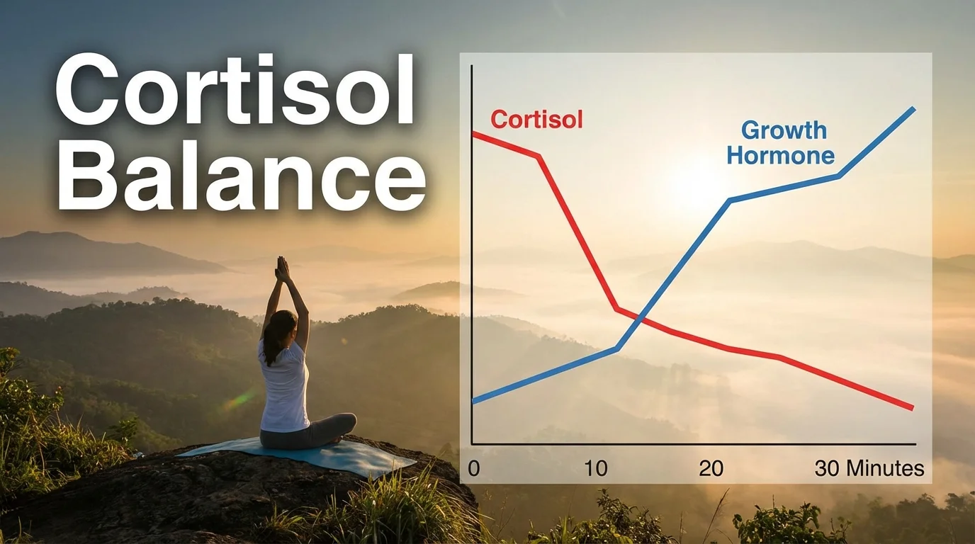 Graph showing the relationship between exercise duration and stress hormones.