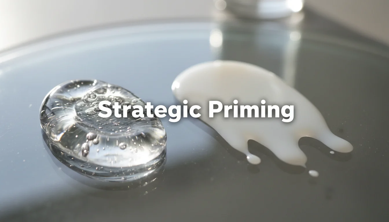 Different types of makeup primers showing varied textures for different skin needs.