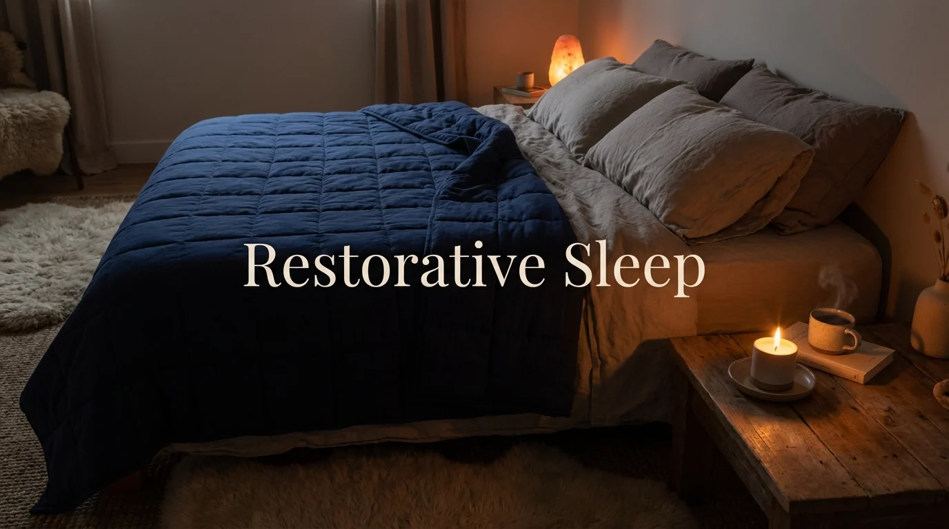 A relaxing and cozy bedroom environment designed for sleep.