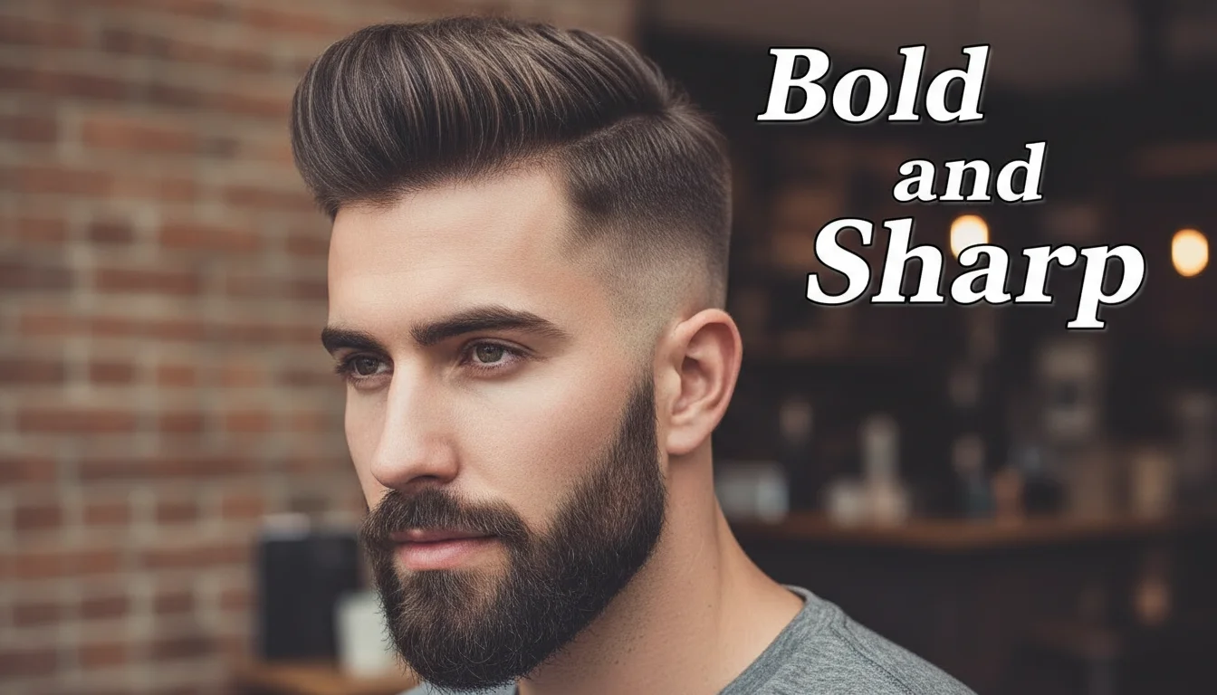 A high fade haircut showing high contrast and a sharp aesthetic.