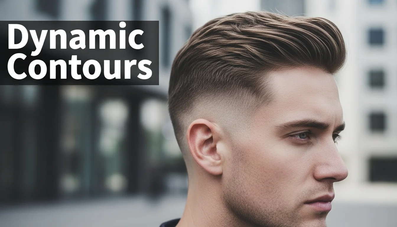 A drop fade haircut highlighting the natural curve of the head.