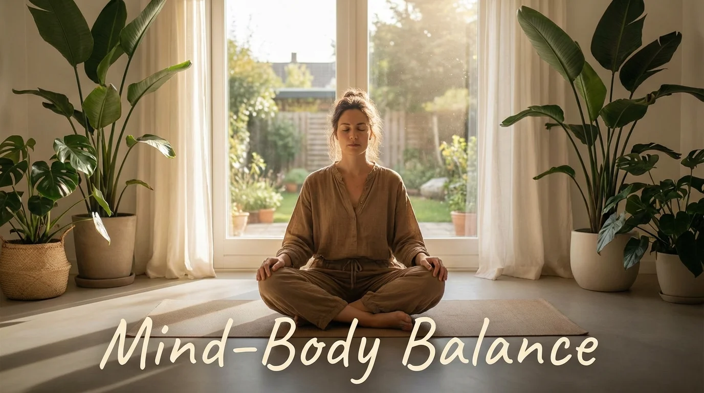 A person practicing mindfulness to manage body image.