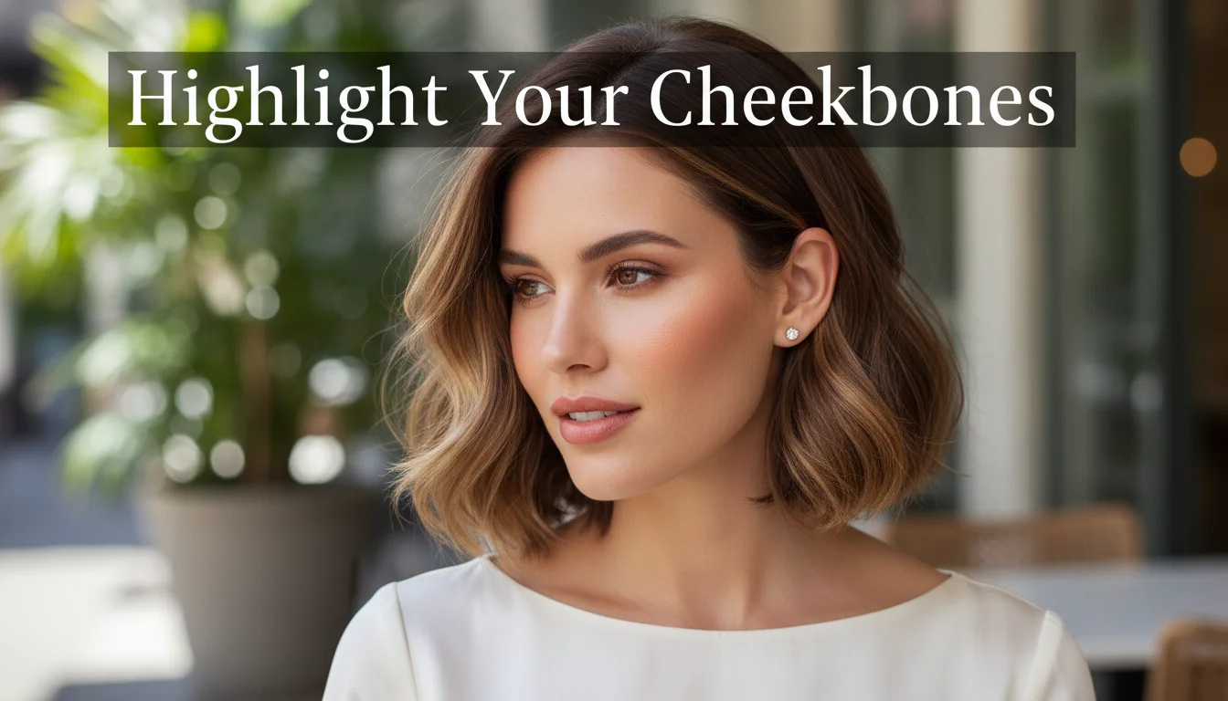 Chin-length bob hairstyle showcasing diamond face shape features.