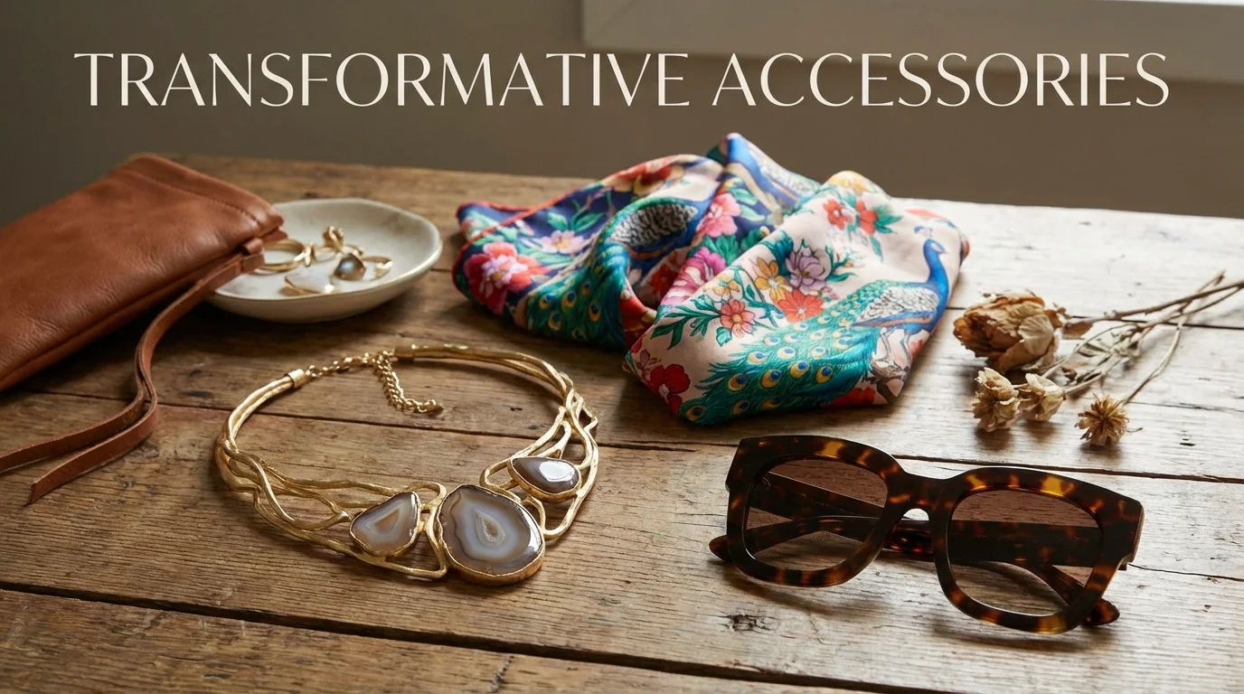 High-end jewelry and accessories displayed on a vanity.