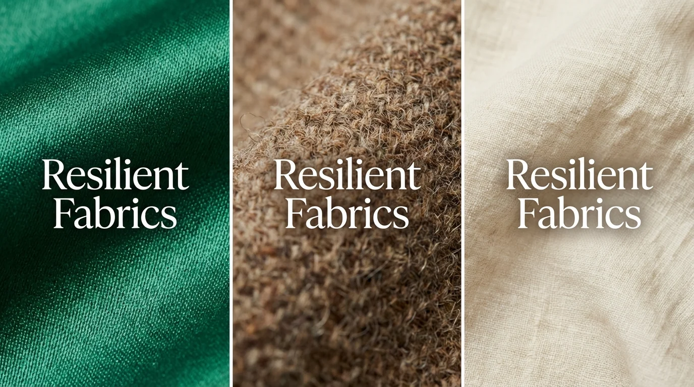 Detailed view of premium garment textures and weaves.