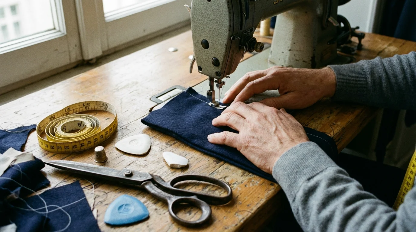 Professional tailoring services to improve clothing fit.