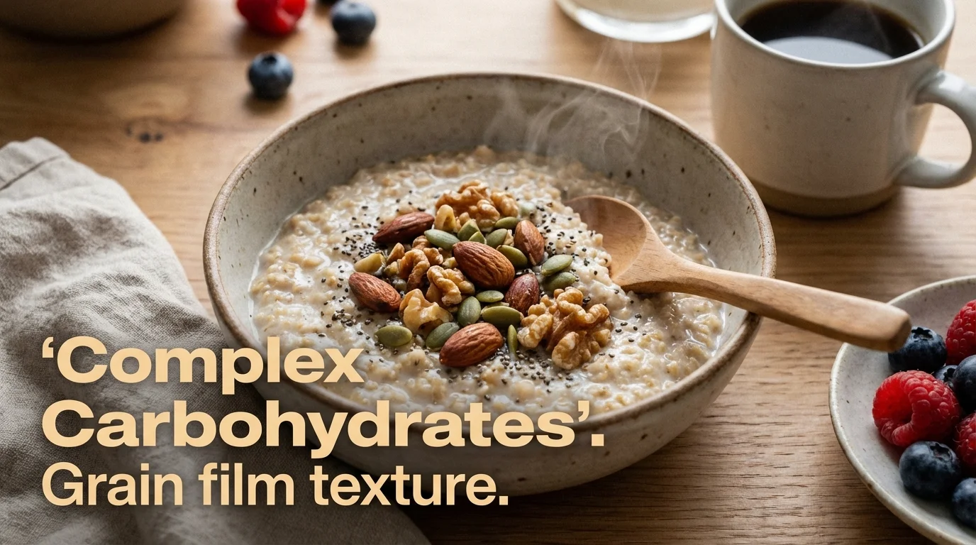 A bowl of steel-cut oatmeal with nuts.